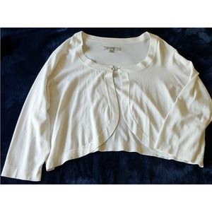 White Cropped Cardigan